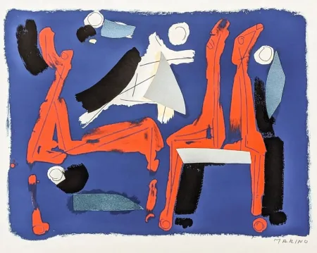 石版画 Marini - L105 Chevaux Et Cavaliers II