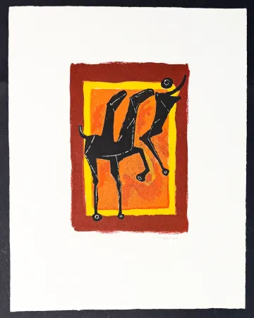 版画 Marini - Marino Marini (1901–1980) - Giocoliere - Colour etching and aquatint on Arches paper - 1977