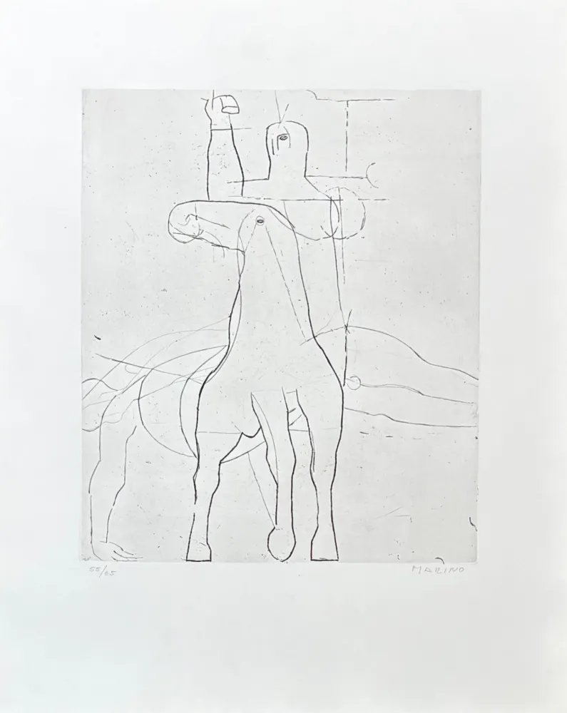 版画 Marini - Marino Marini (1901-1980) - Giocoliere - etching on paper - 1950