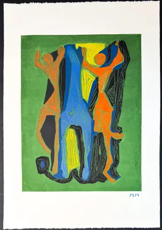 版画 Marini - Marino Marini (1901–1980) - MARINO FROM GOETHE - Color drypoint etching and aquatint on Arches paper - 1979