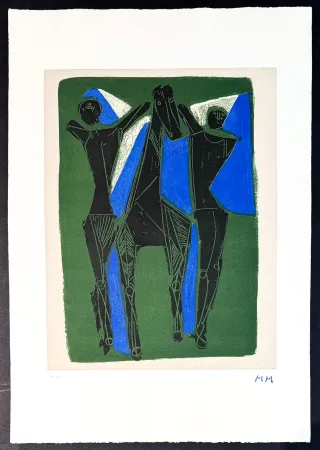 版画 Marini - Marino Marini (1901–1980) - MARINO FROM GOETHE - Color drypoint etching and aquatint on Arches paper - 1979
