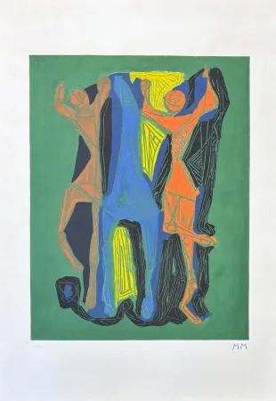 版画 Marini - Marino Marini (1901-1980) - MARINO FROM GOETHE - Color etching and aquatint - 1979
