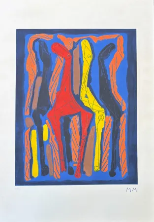 版画 Marini - Marino Marini (1901-1980) - MARINO FROM GOETHE IV - Color etching and aquatint