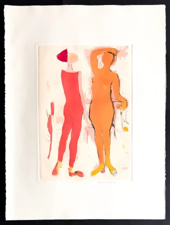 版画 Marini - Marino Marini (1901–1980) - MARINO FROM SHAKESPEARE I - Color drypoint etching and aquatint on paper - 1977