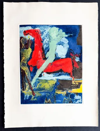 版画 Marini - Marino Marini (1901–1980) - MARINO FROM SHAKESPEARE I - Color drypoint etching and aquatint on paper - 1977