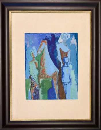 干刻版画 Marini - Marino Marini ( 1901 - 1980) - MARINO FROM SHAKESPEARE I - Etching, drypoint and aquatint in 28 colours - 1977