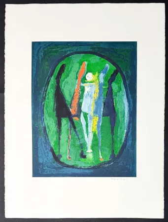 版画 Marini - Marino Marini (1901–1980) - MARINO FROM SHAKESPEARE II - Color drypoint etching and aquatint on paper - 1978