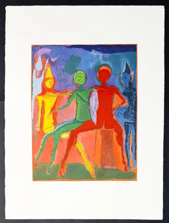 版画 Marini - Marino Marini (1901–1980) - MARINO FROM SHAKESPEARE II - Color drypoint etching and aquatint on paper - 1978