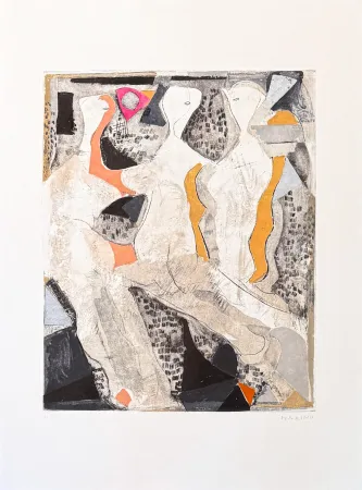 版画 Marini - Marino Marini (1901 - 1980) - Tre grazie - Etching and color aquatint - 1975