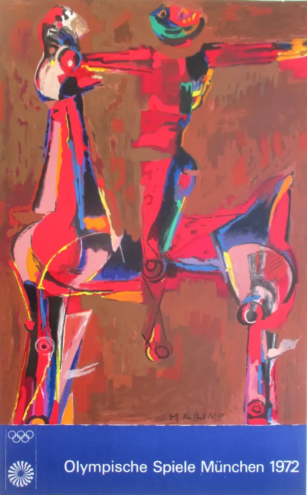 石版画 Marini - Olympia 1972, original colourlithograph