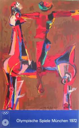石版画 Marini - Olympia 1972, original colourlithograph