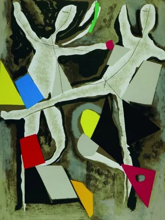 石版画 Marini - Personagges du sacre du printemps IV