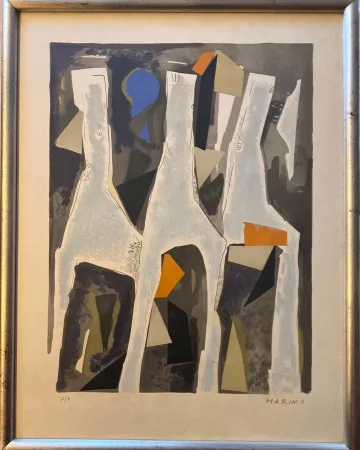 石版画 Marini - Personnages du Sacre du Printemps I