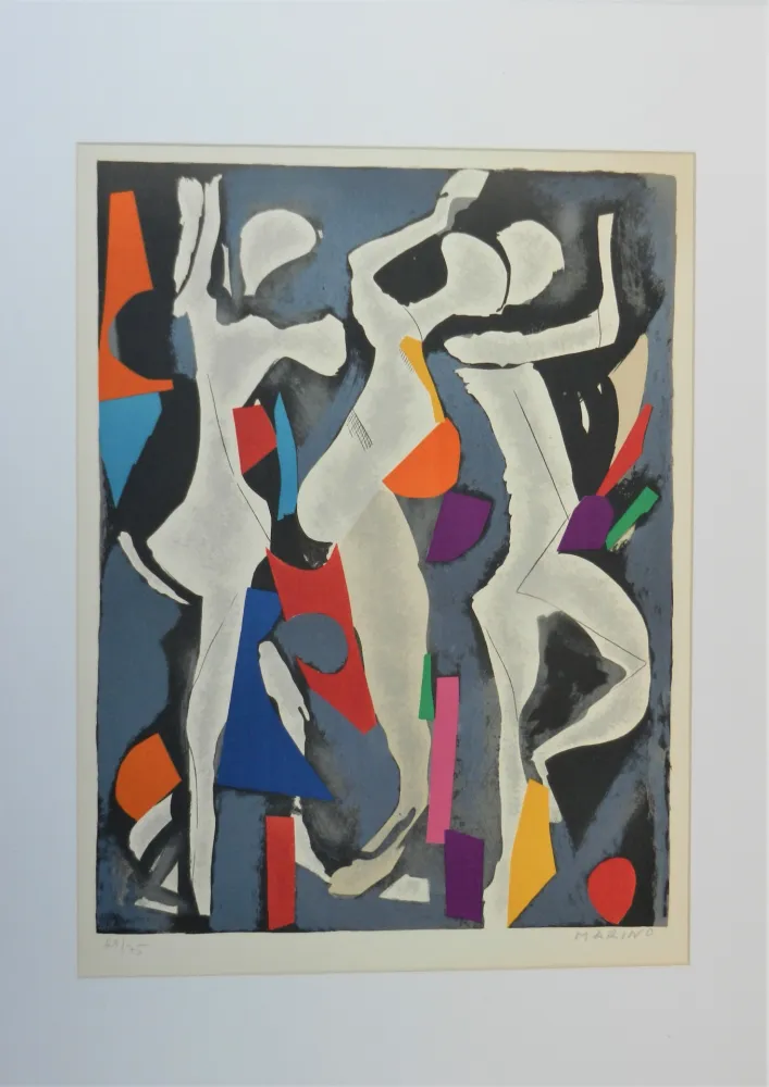 石版画 Marini - Personnages du sacre du printemps VIII