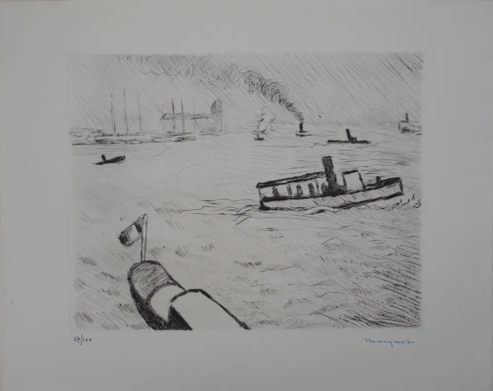 干刻版画 Marquet - Hambourg