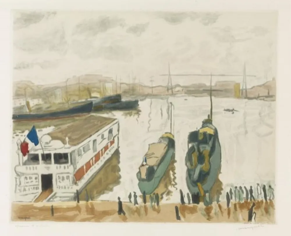 蚀刻飞尘法 Marquet - Le Port de Marseille. 1923-1924.