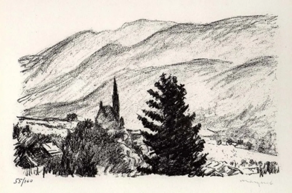 石版画 Marquet - Pons (Charente)