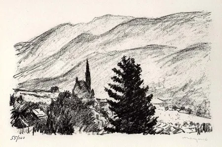 石版画 Marquet - Pons (Charente)