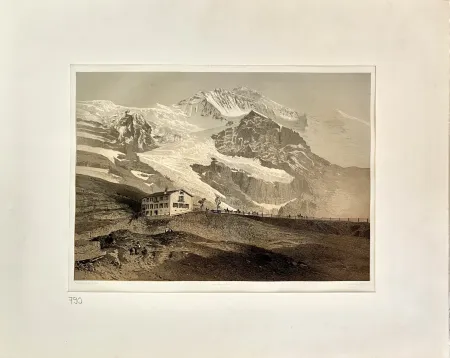 石版画 Martens - La Jungfrau Vue de la Petite Scheideck