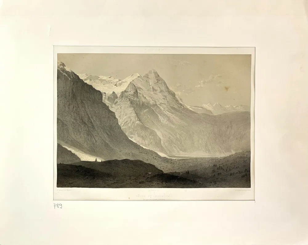 石版画 Martens - Vallée de Grindewald