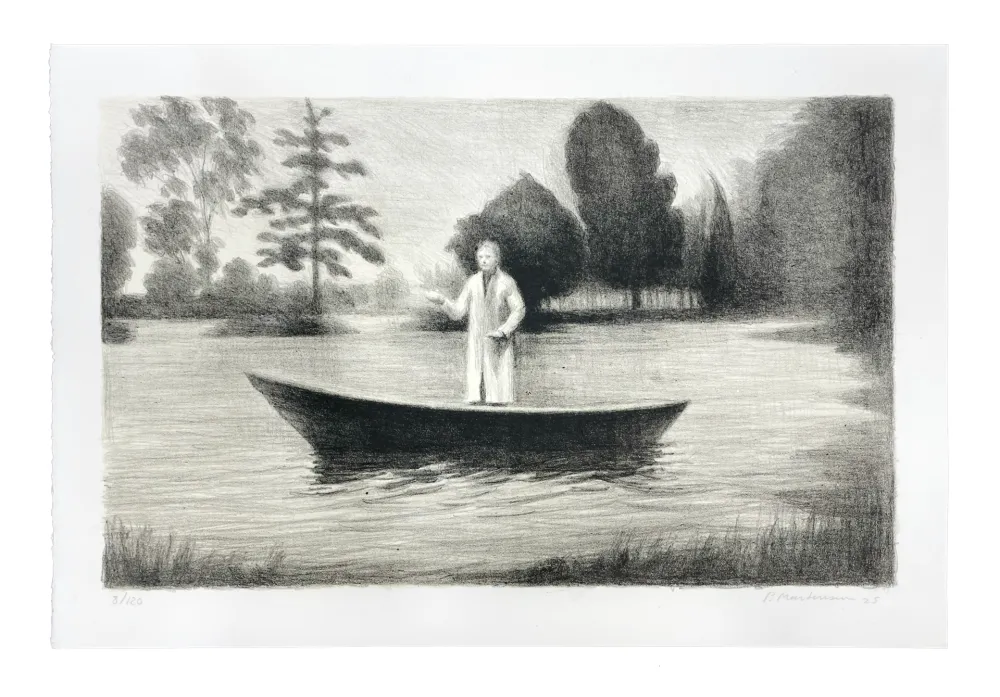 石版画 Martensen - Boat