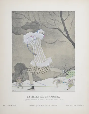 镂版印刷 Martin - La Belle de Chamonix, 1924
