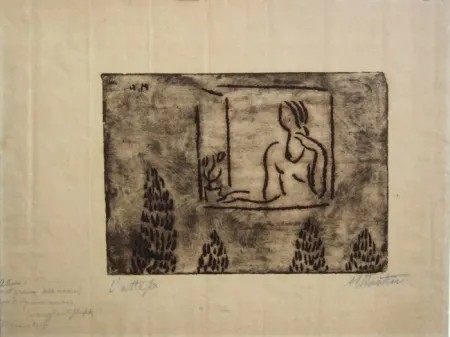 版画 Martini - Attesa