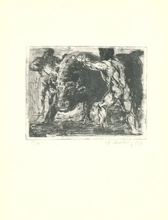 版画 Martinz - Stierkampf / Bullfight