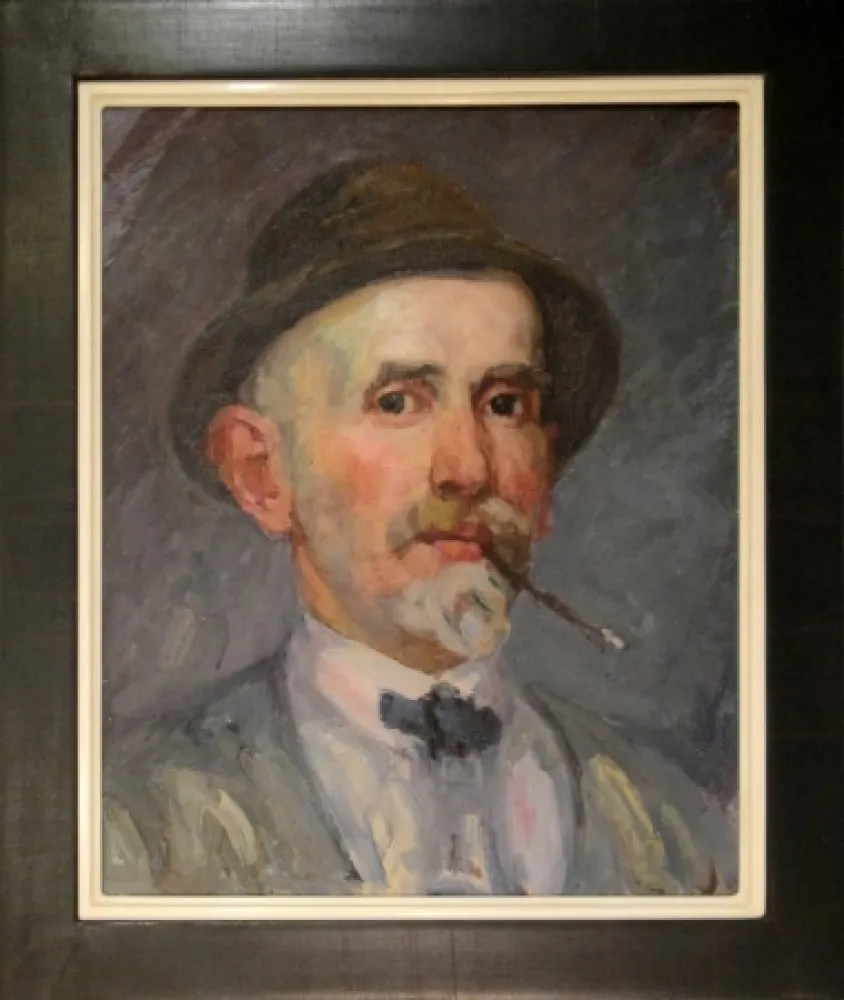 无技术 Marxer - Selbstporträt mit Hut und Brisago