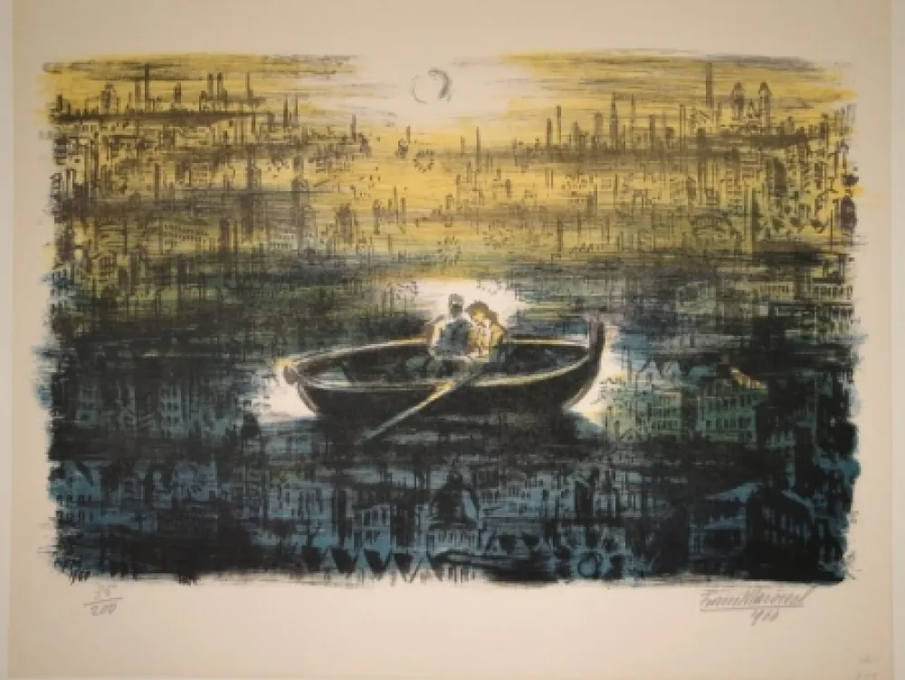 石版画 Masereel - Des amoureux