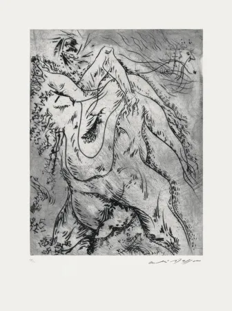 蚀刻版画 Masson - Arbres enlacés