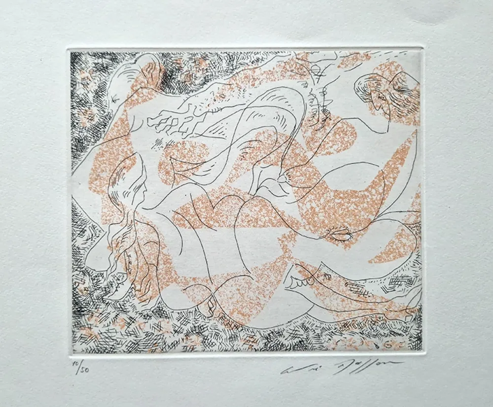 蚀刻版画 Masson - Assemblée des femmes
