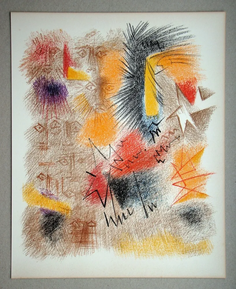 石版画 Masson - Astres et Visages