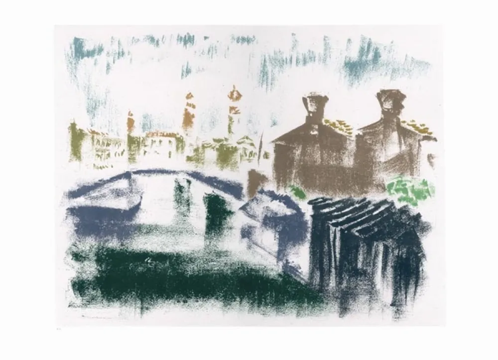 石版画 Masson - Canal à la Giudecca (Voyage à Venise)