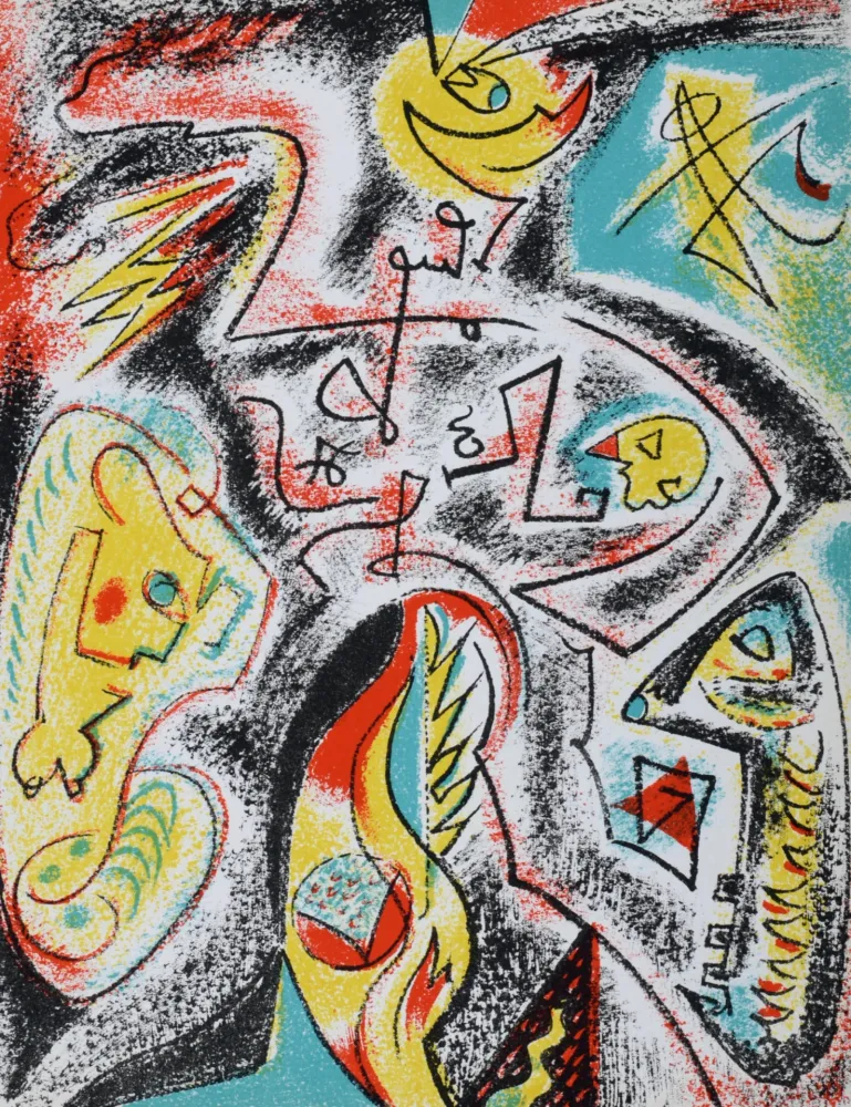 石版画 Masson - Composition abstraite, 1969