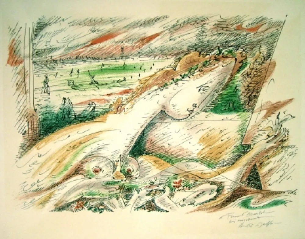 石版画 Masson - Dalia from “Je rêve” Portfolio