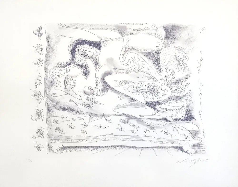 蚀刻版画 Masson - Dans l'alcove hantée