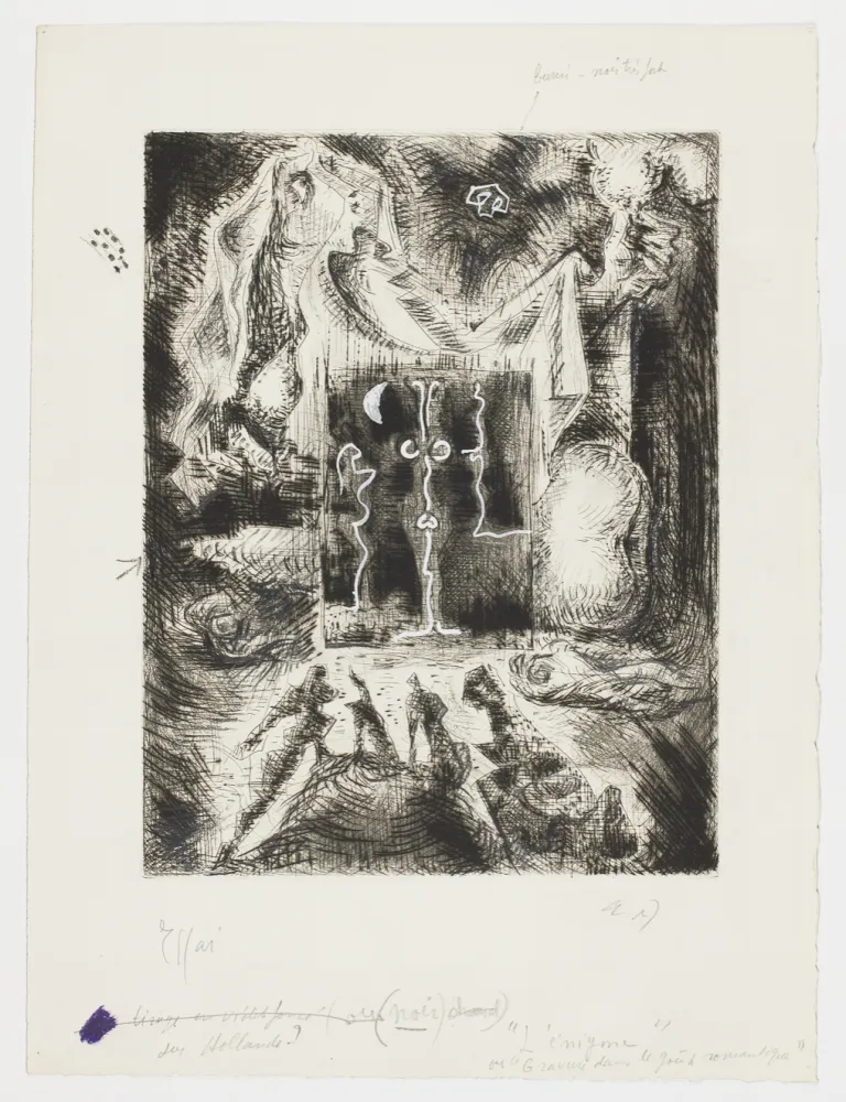 版画 Masson - Enigme (Enigma)