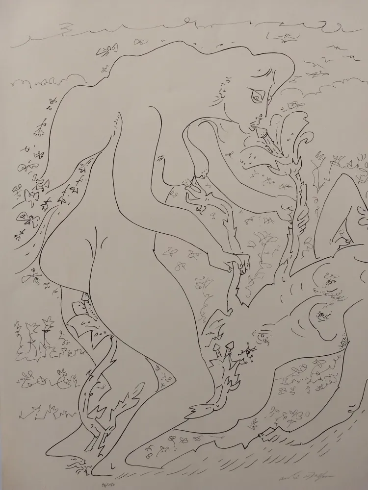 石版画 Masson - Erotic land