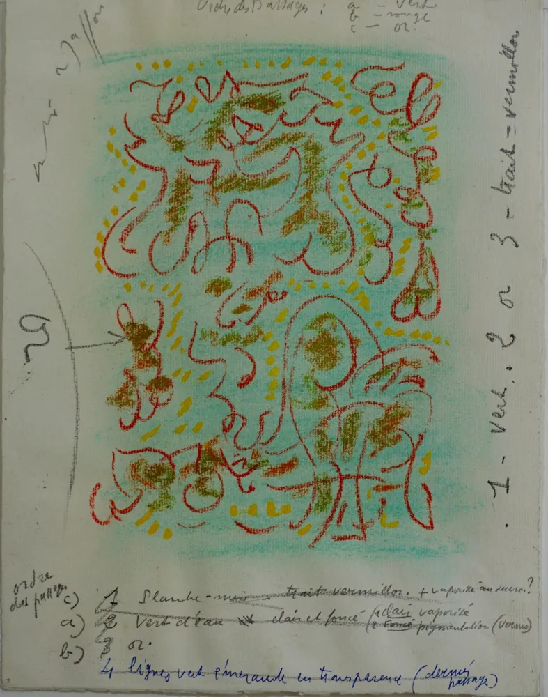 单版画 Masson - Etude pour Erophages