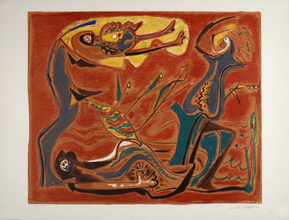 石版画 Masson - Figures, vers 1960 - Hand-signed