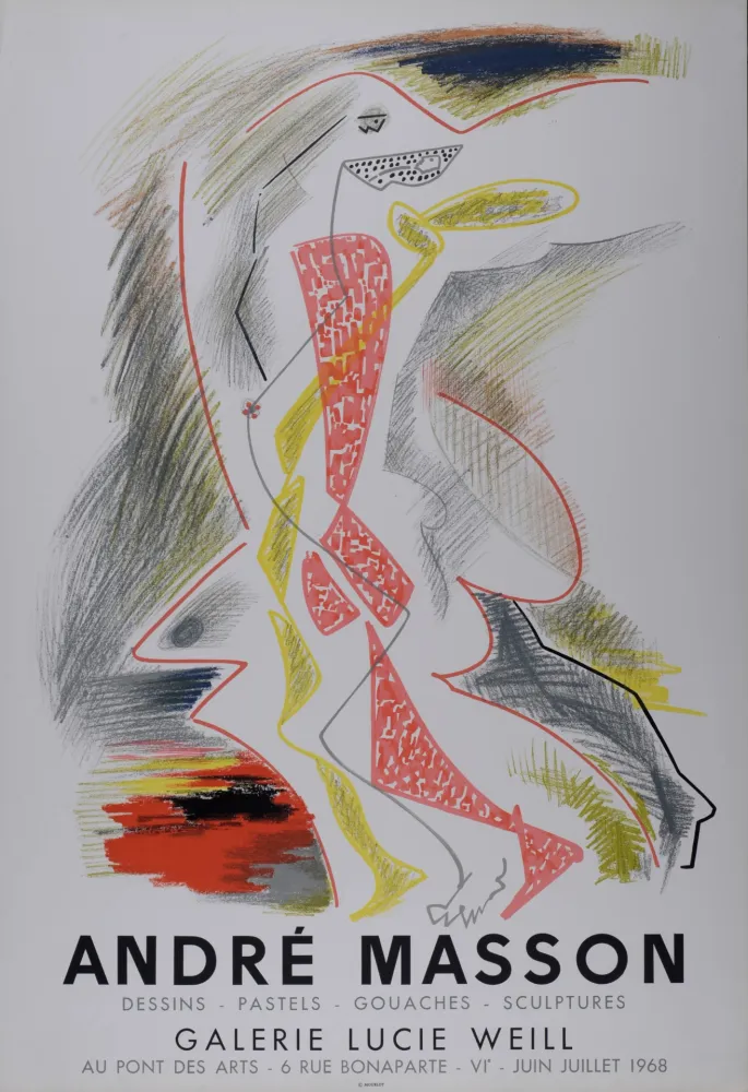 石版画 Masson - Galerie Lucie Weill,  1968