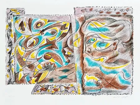 石版画 Masson - La Sibylle et les étoiles