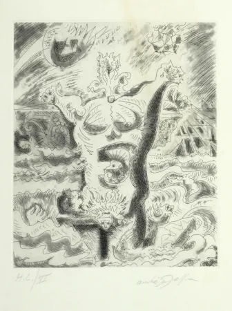 蚀刻版画 Masson - Le 7e chant