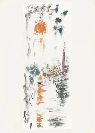 石版画 Masson - Le Bassin de St Marc (Voyage à Venise)