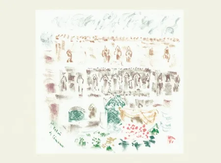 石版画 Masson - Le Palais de Cimarosa (Voyage à Venise)