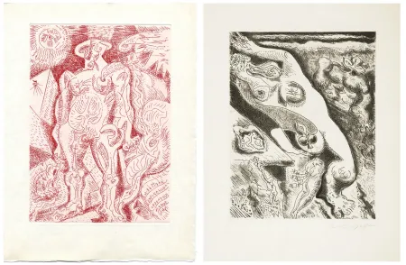 插图书 Masson - LE SEPTIÈME CHANT. 4 gravures originales (1974)