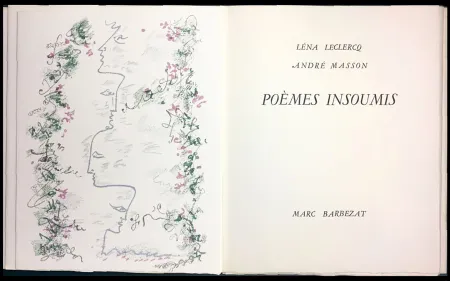 插图书 Masson - Léna Leclercq. POÈMES INSOUMIS. 8 lithographies en couleurs (1963)