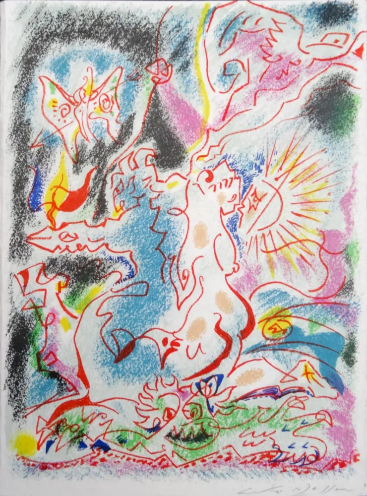 石版画 Masson - Les incertitudes de Psyché 