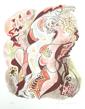 石版画 Masson - Les sonnets de Louise Labé 1